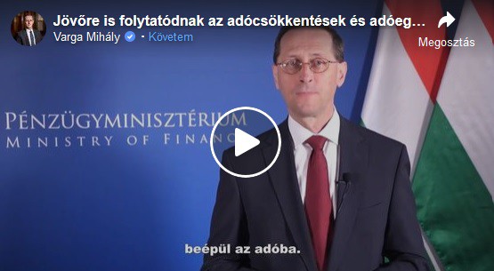 Varga Mihály: jövőre is folytatódnak az adócsökkentések és adóegyszerűsítések