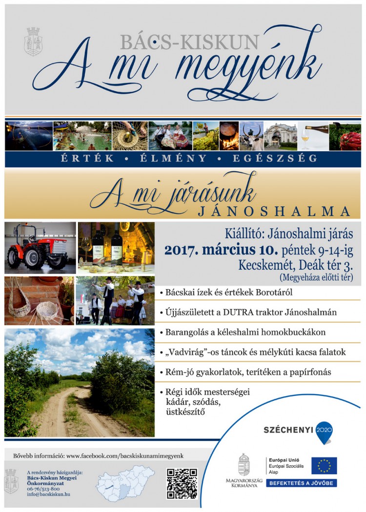 Helyi termék fogyasztását ösztönző akciók - Bács-Kiskun a mi megyénk, Jánoshalma a mi járásunk