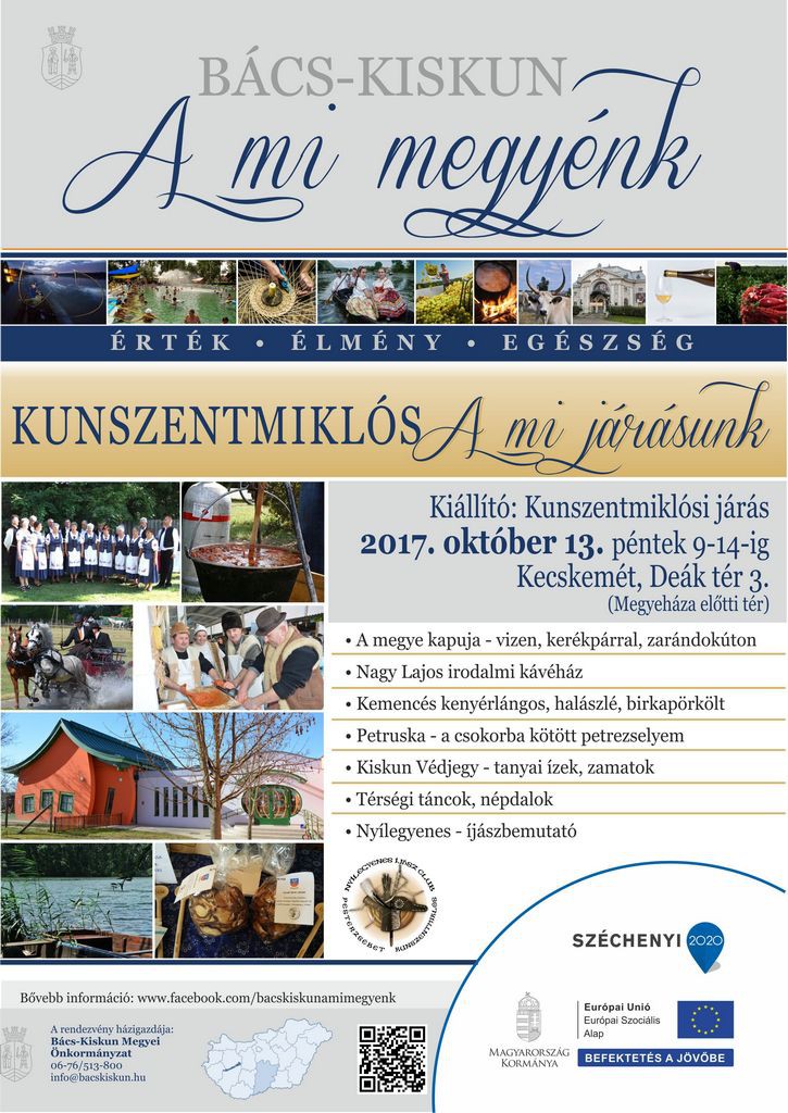 Helyi termék vásárlását ösztönző akciók - Bács-Kiskun a mi megyénk, Kunszentmiklós a mi járásunk